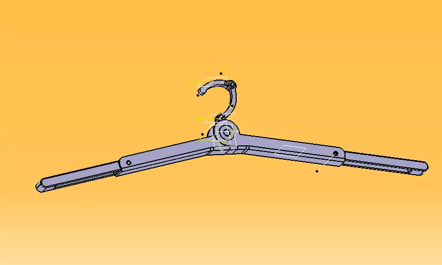 Foldable Cloth Hanger 3D print model_12