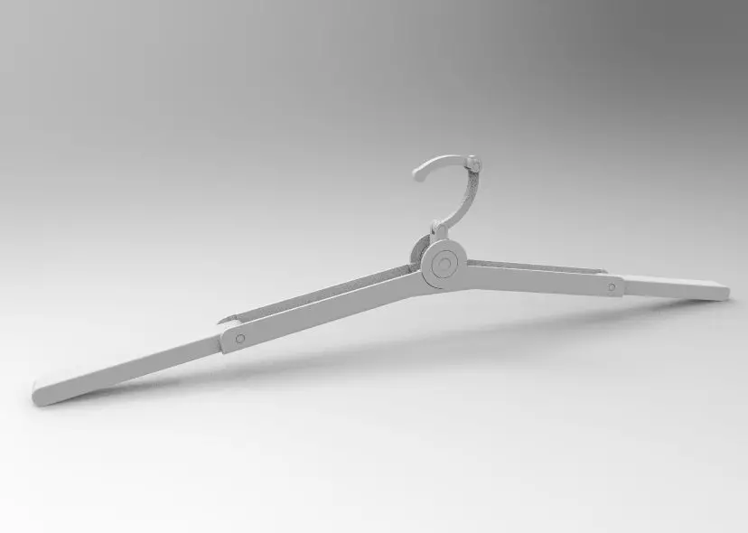 Foldable Cloth Hanger 3D print model_59