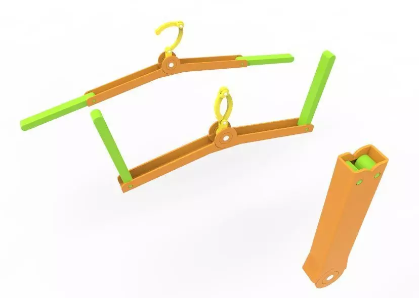 Foldable Cloth Hanger 3D print model_54