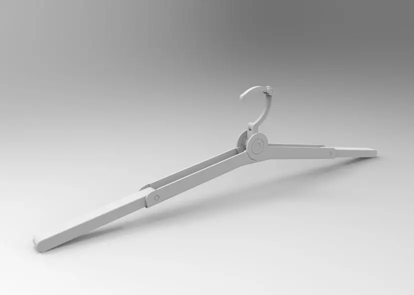 Foldable Cloth Hanger 3D print model_58