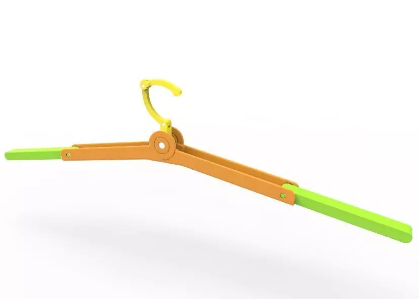 Foldable Cloth Hanger 3D print model_51