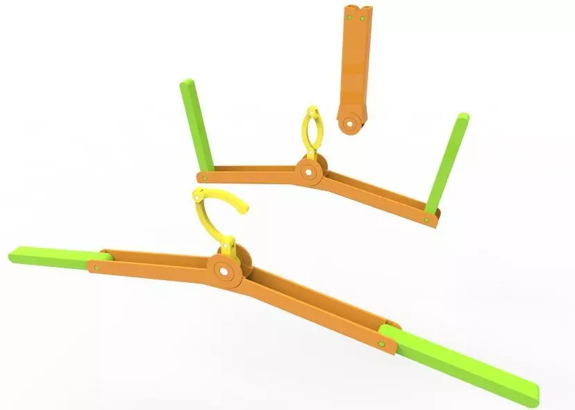 Foldable Cloth Hanger 3D print model_43