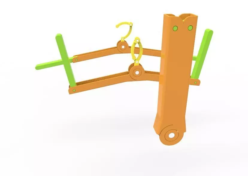 Foldable Cloth Hanger 3D print model_55