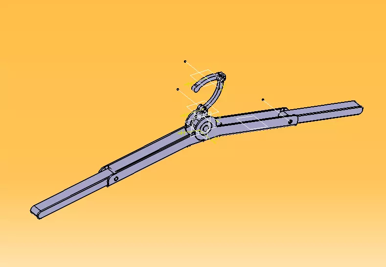 Foldable Cloth Hanger 3D print model_14