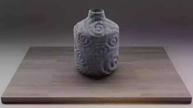 stl-Swirl patterned vase