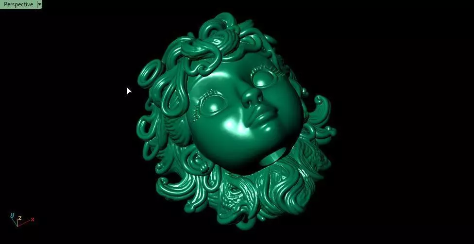 Curly head 1 3D print model_2