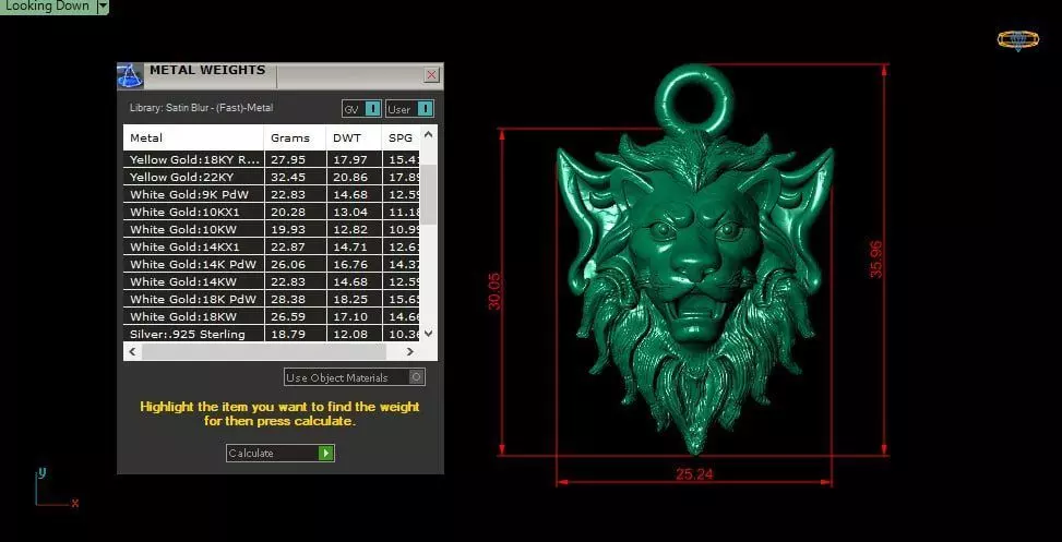 Lion head pendant 18 3D print model_3