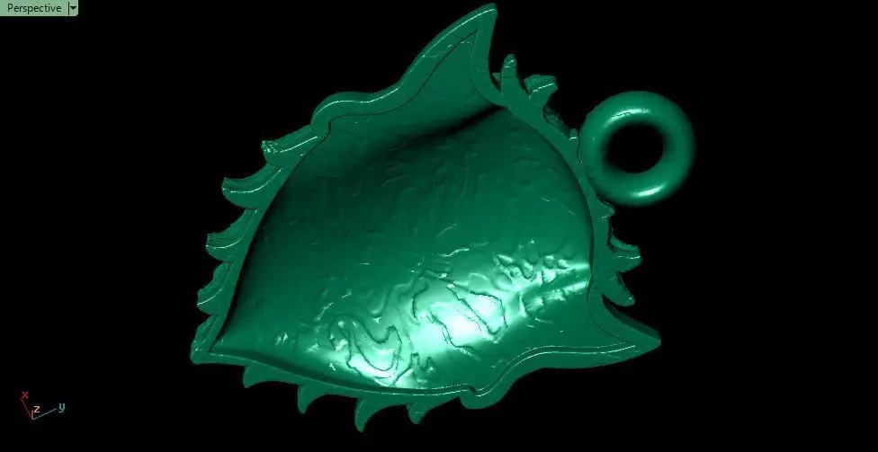 Lion head pendant 18 3D print model_2