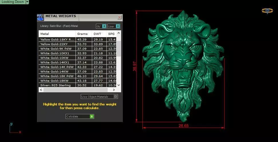 Lion head pendant 19 3D print model_3