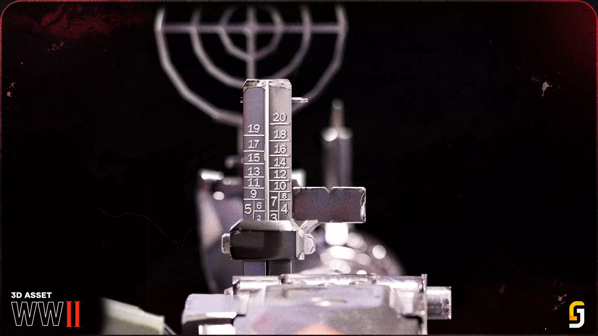 WW2 MG34 - Maschinengewehr  Low-poly 3D model_6