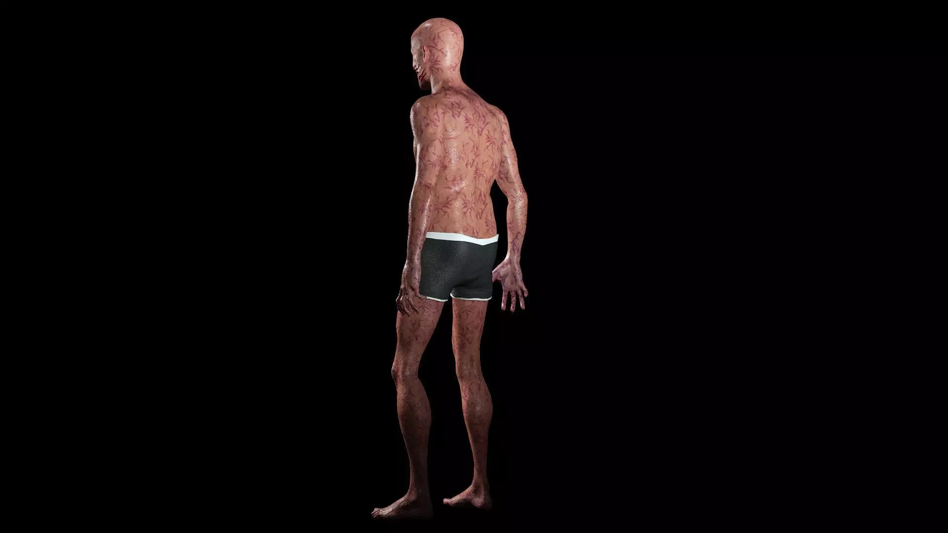 Male Zombie Low-poly 3D model_14