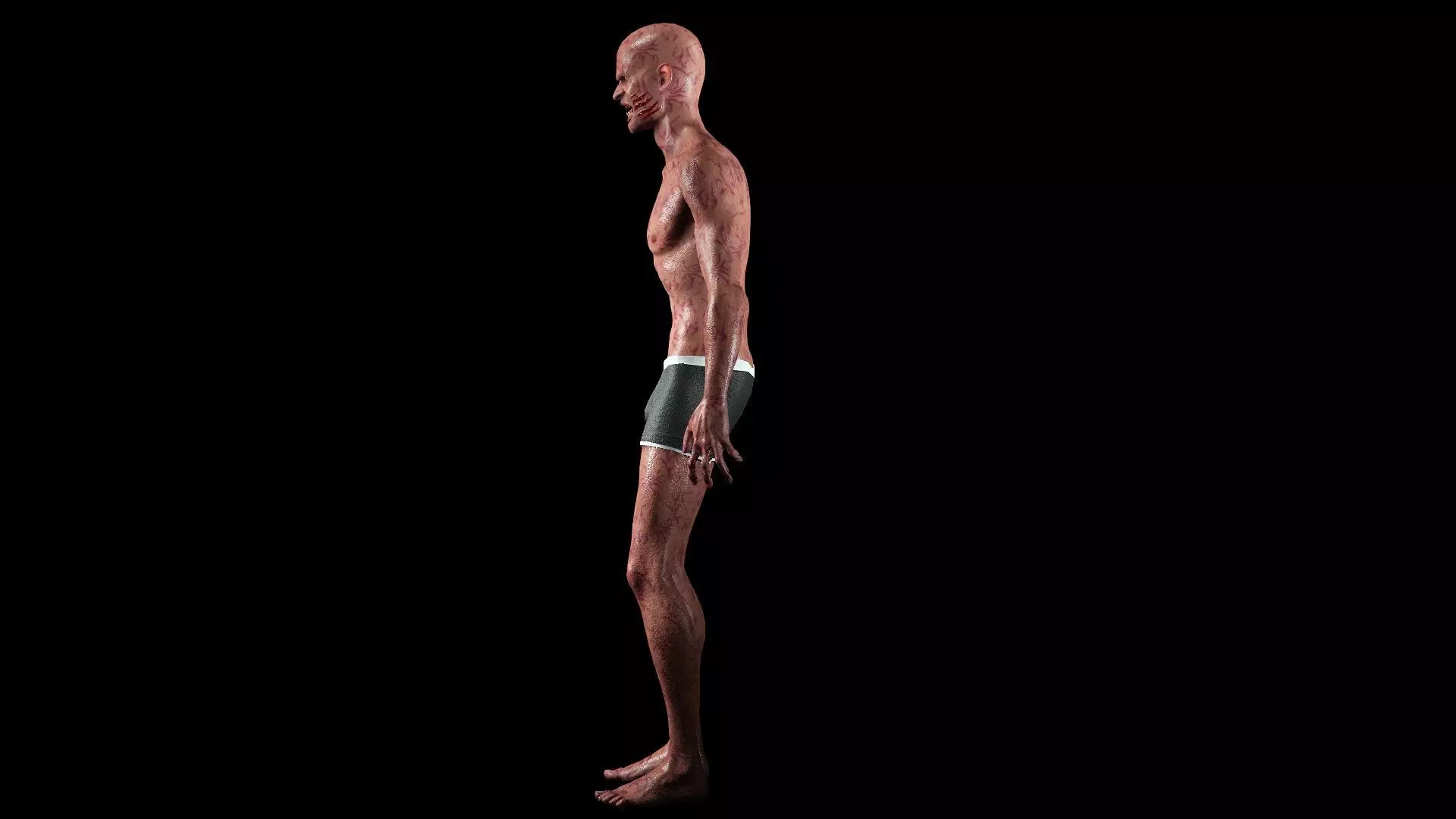 Male Zombie Low-poly 3D model_15