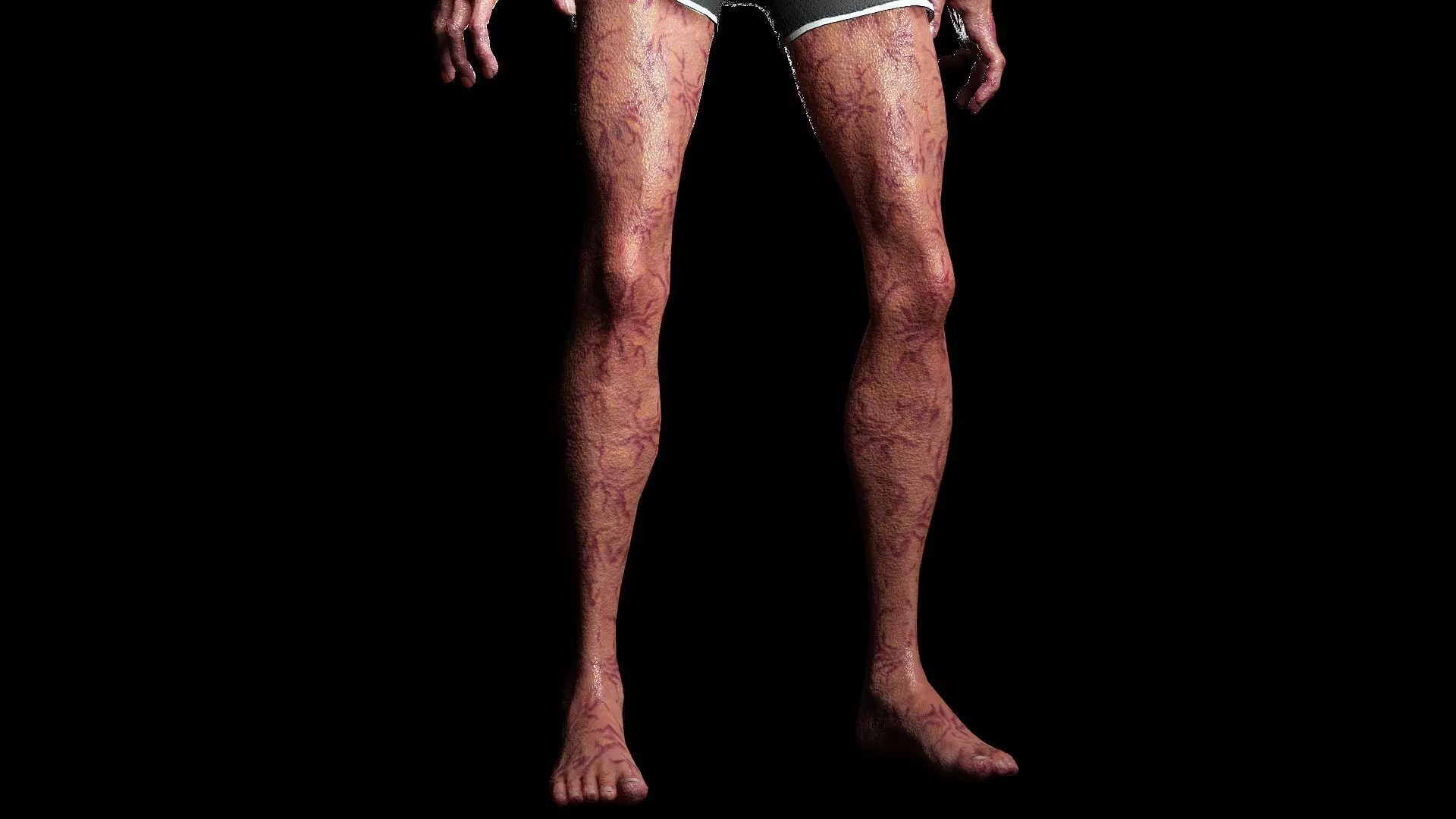 Male Zombie Low-poly 3D model_8