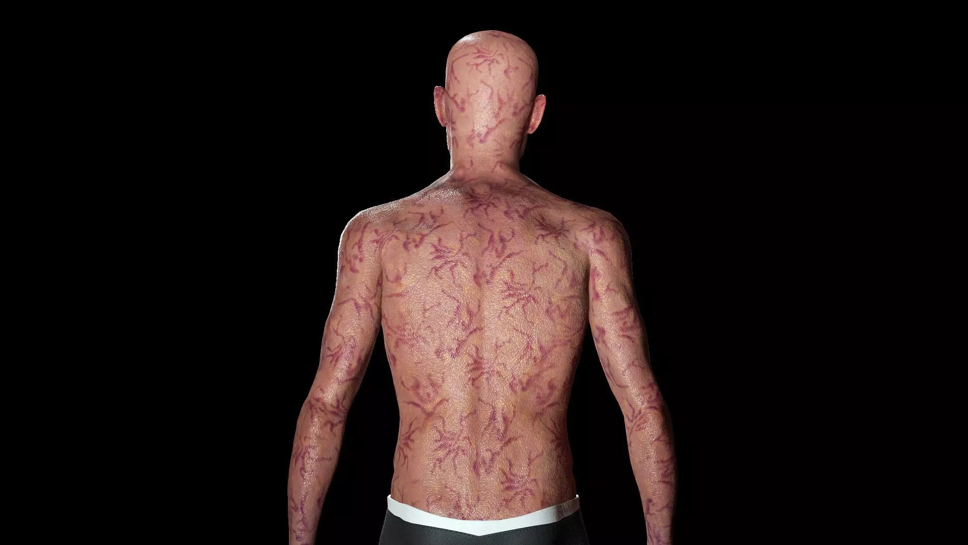 Male Zombie Low-poly 3D model_7