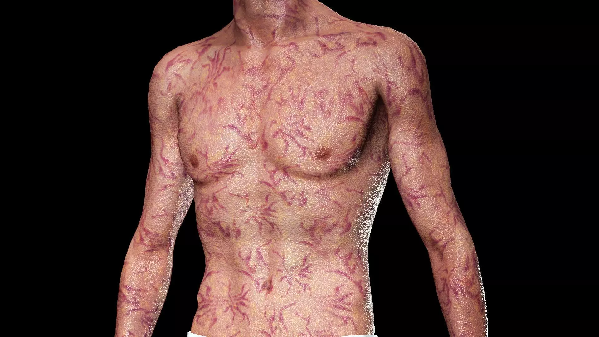 Male Zombie Low-poly 3D model_4