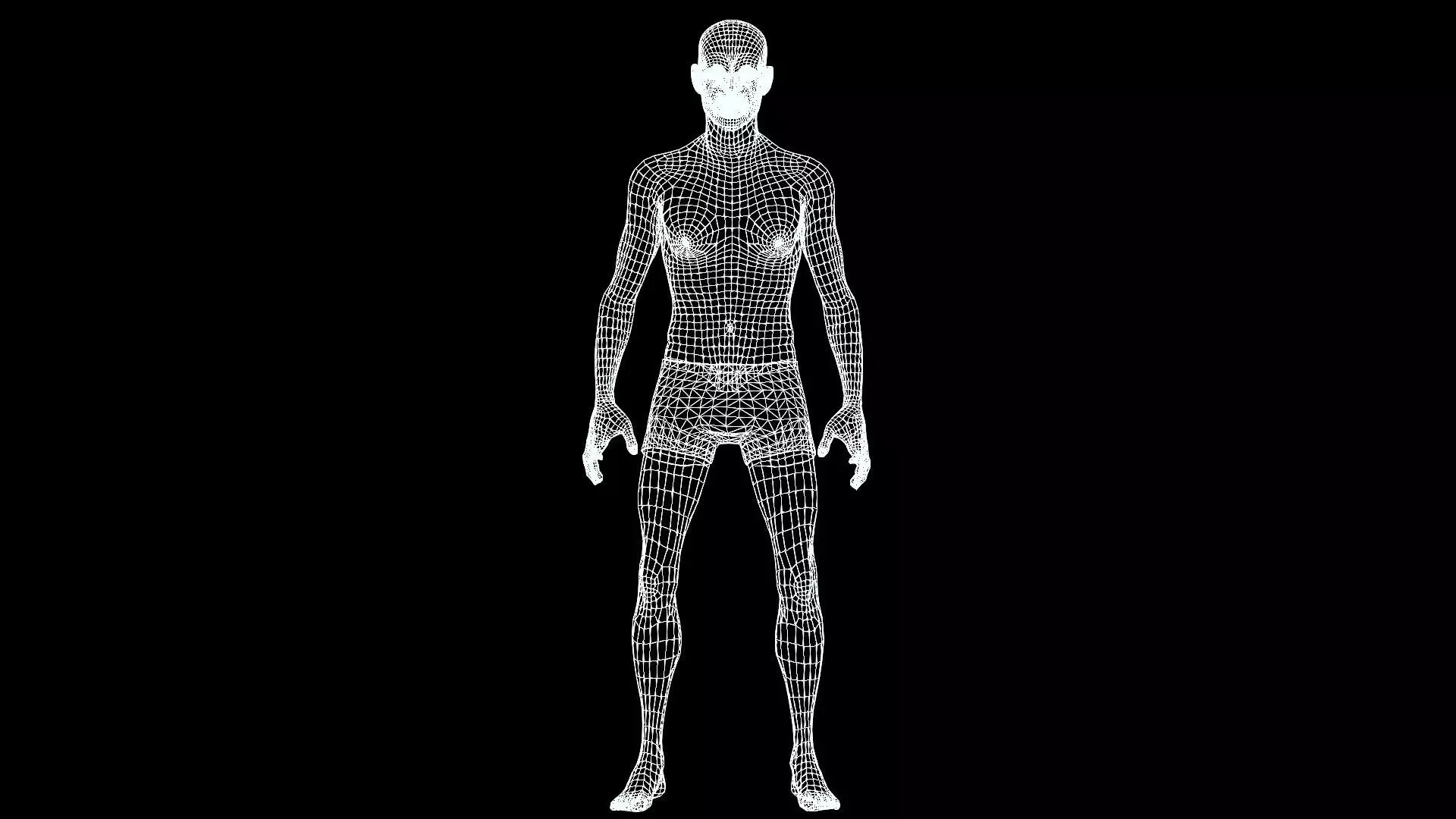 Male Zombie Low-poly 3D model_19