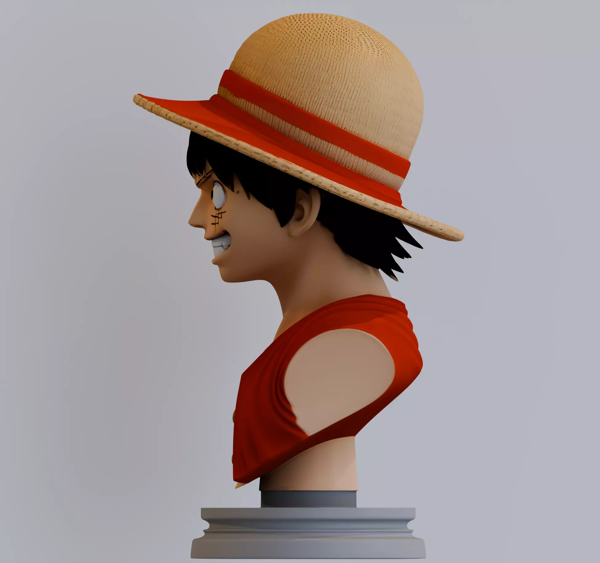 Monkey D Luffy Bust 3D Print Model 3D print model_3