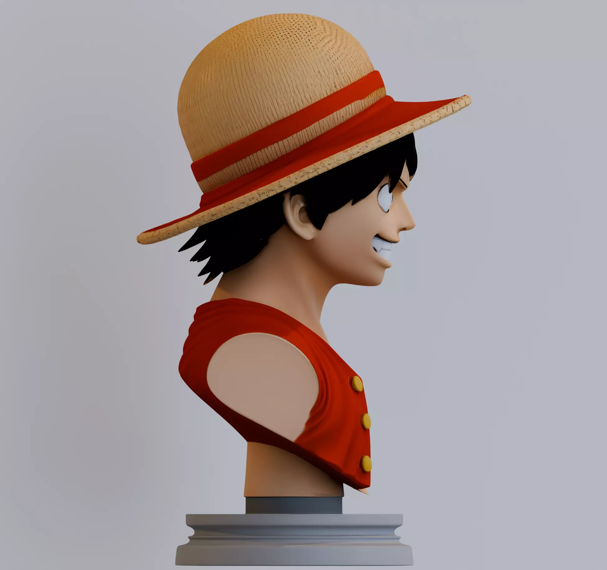 Monkey D Luffy Bust 3D Print Model 3D print model_1