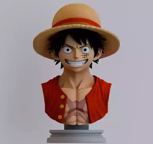 Monkey D Luffy Bust 3D Print Model