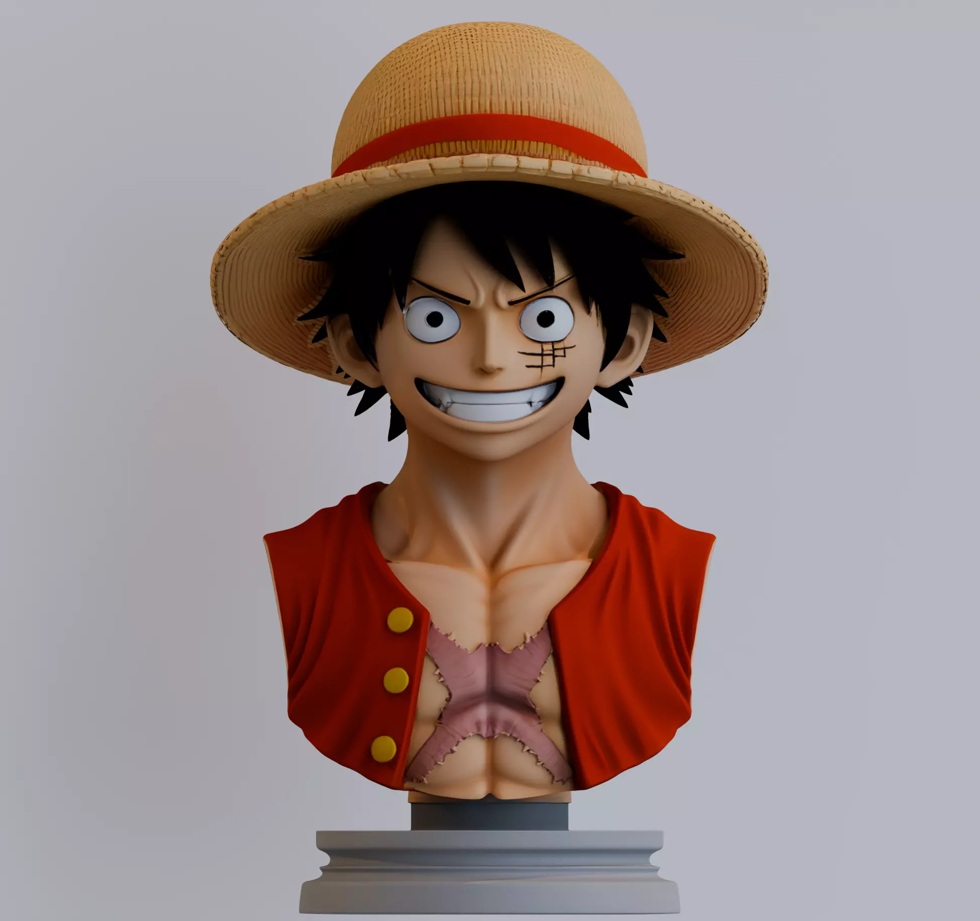 Monkey D Luffy Bust 3D Print Model 3D print model_0