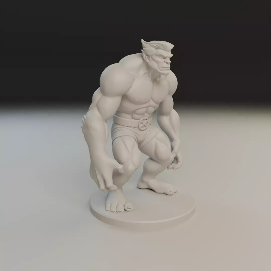 Beast x men evolution 3D print model_12