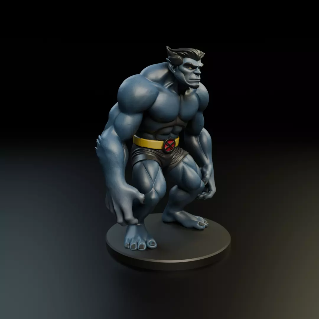 Beast x men evolution 3D print model_11