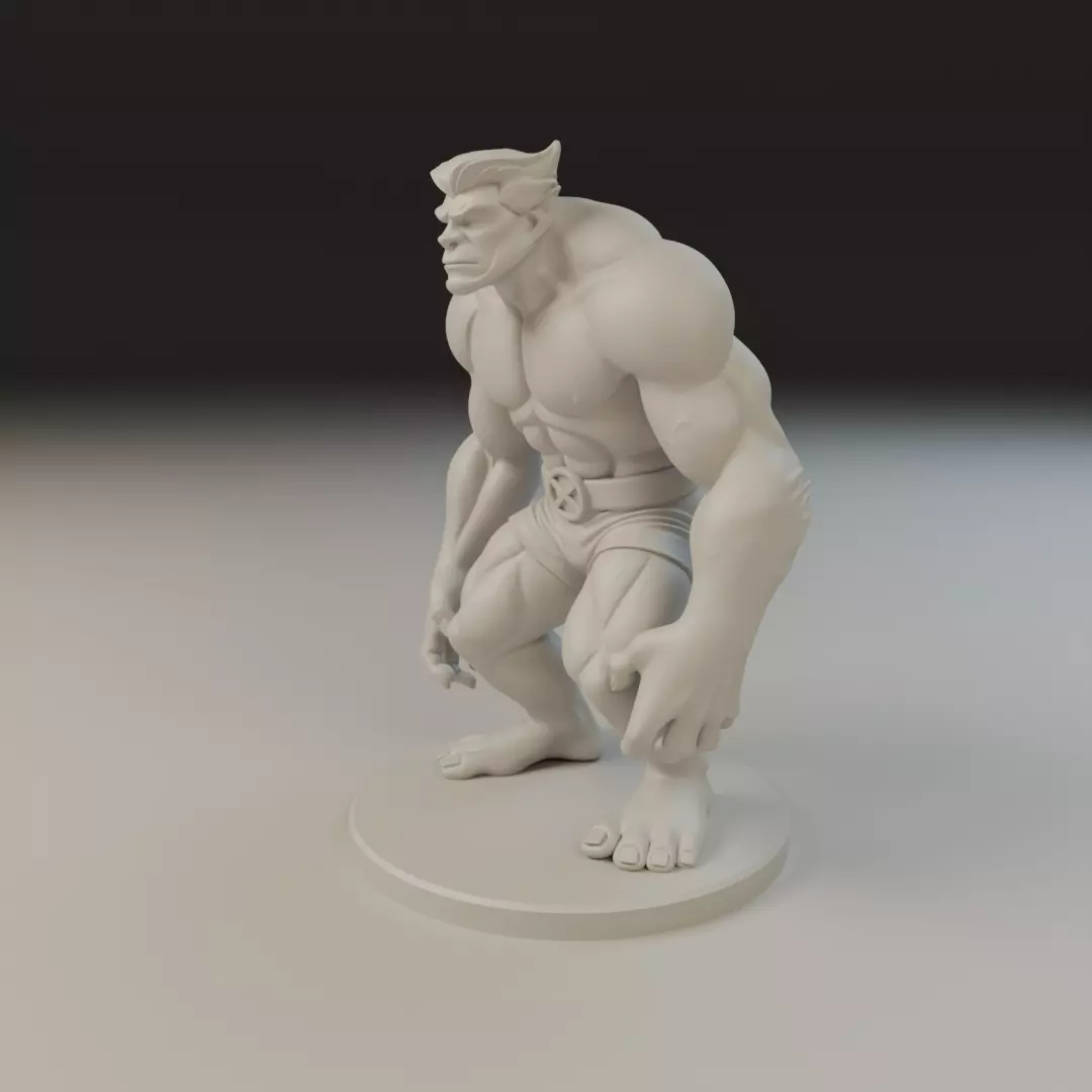 Beast x men evolution 3D print model_10