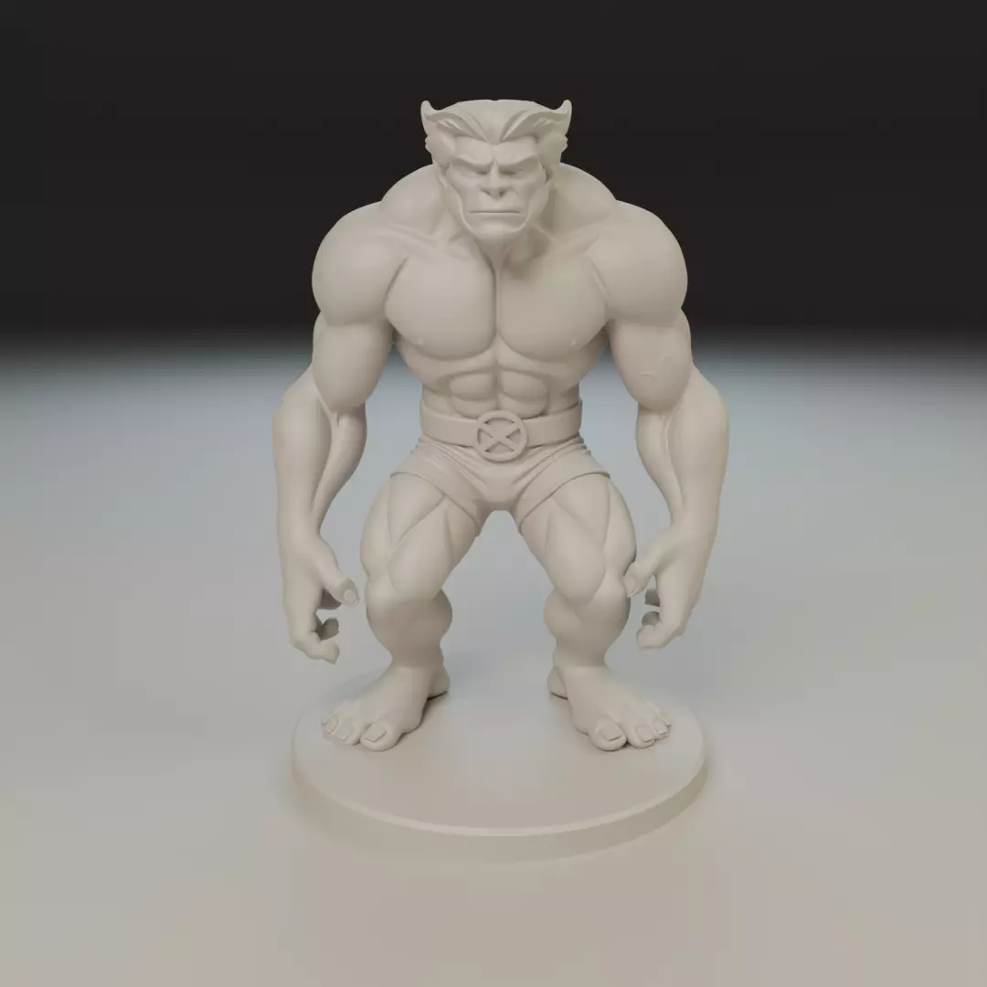 Beast x men evolution 3D print model_16