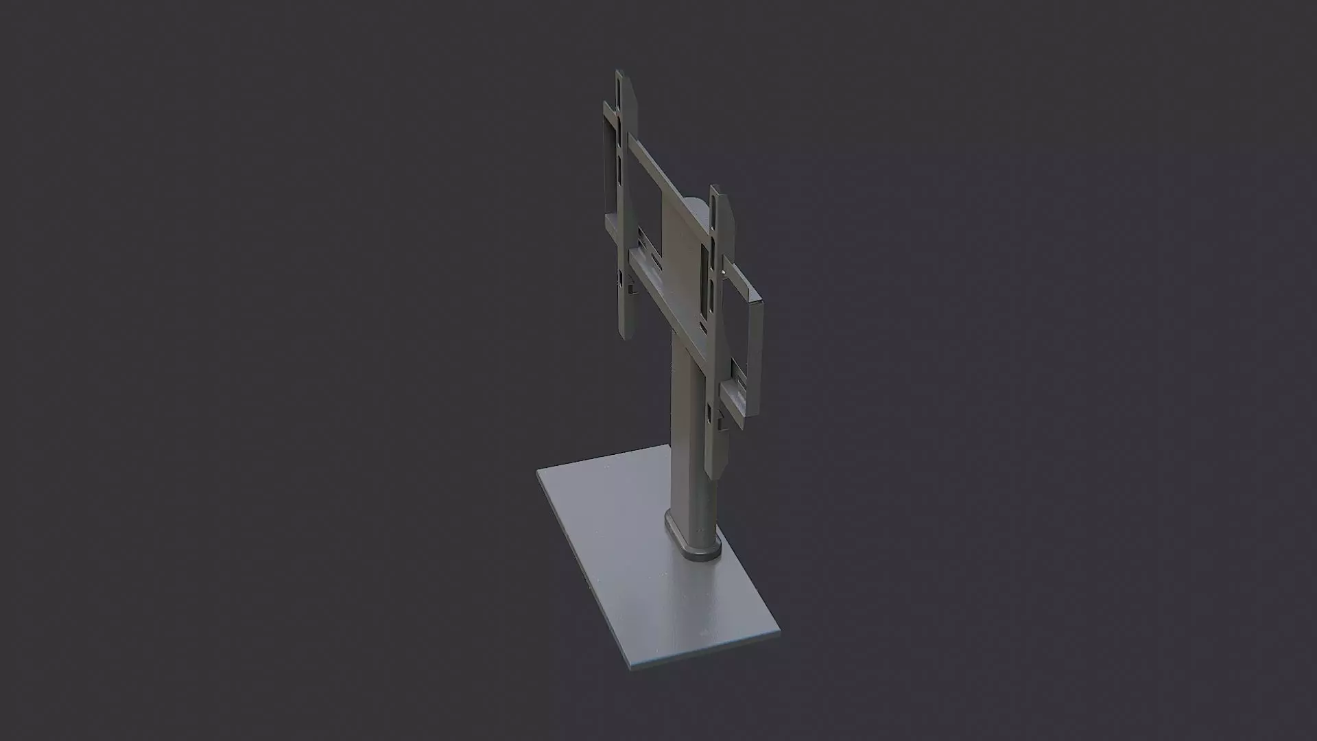 Wall Mount TV Stand for Flat Screens Low-poly 3D model_3