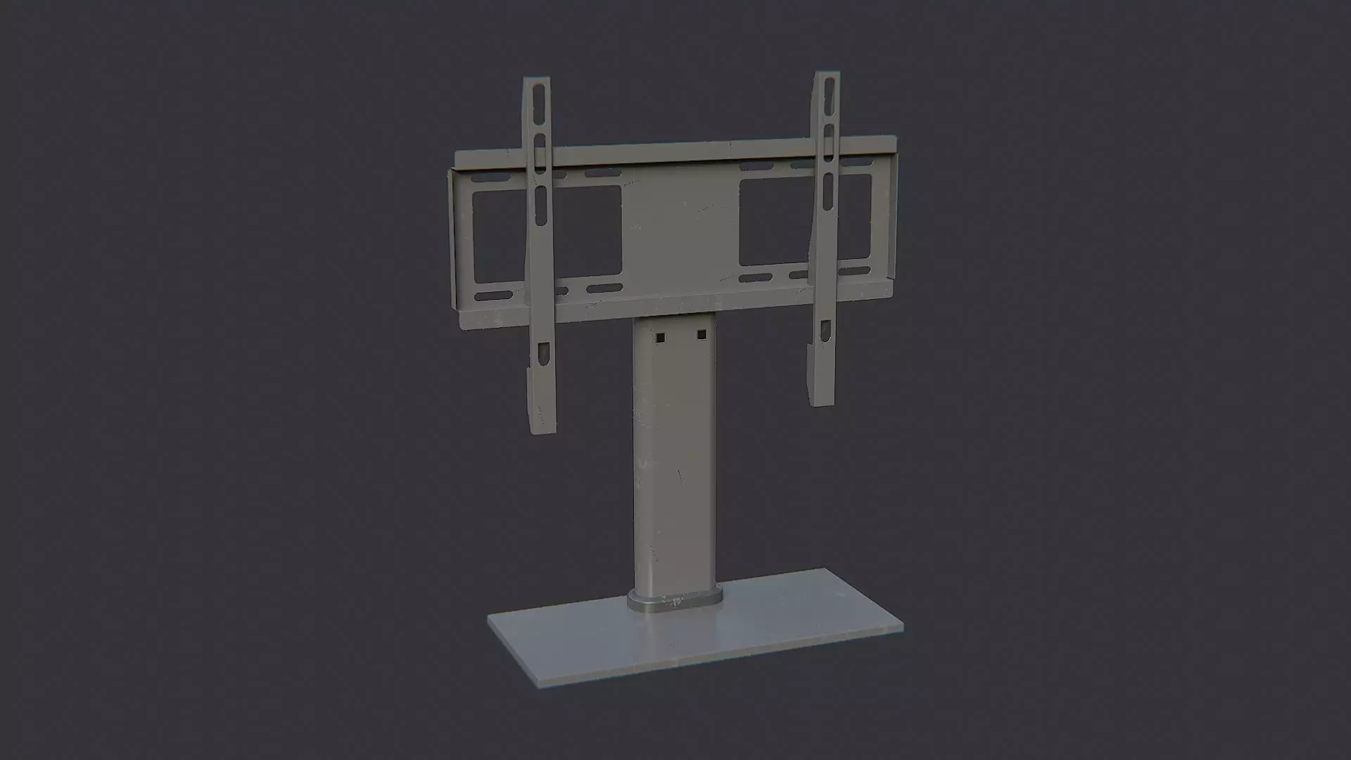 Wall Mount TV Stand for Flat Screens Low-poly 3D model_2