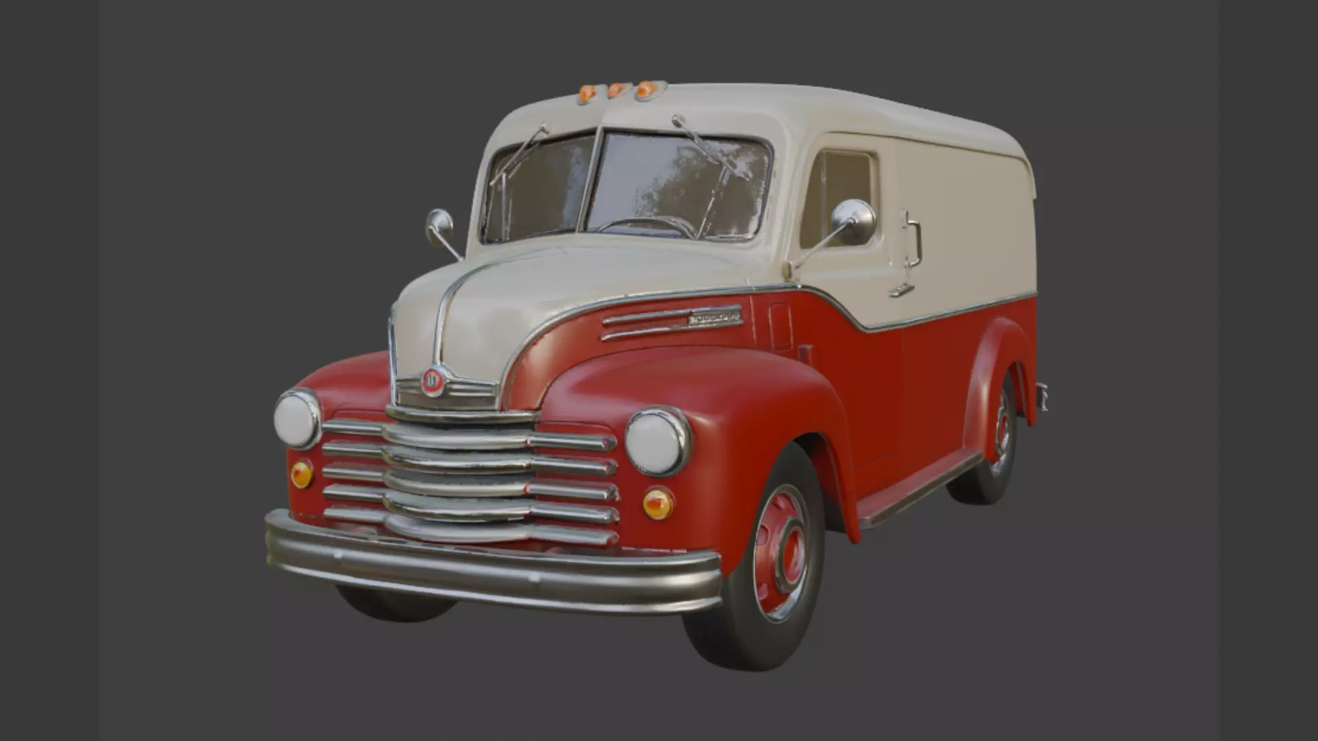 Classic Delivery Van 3D Model 3D model_0