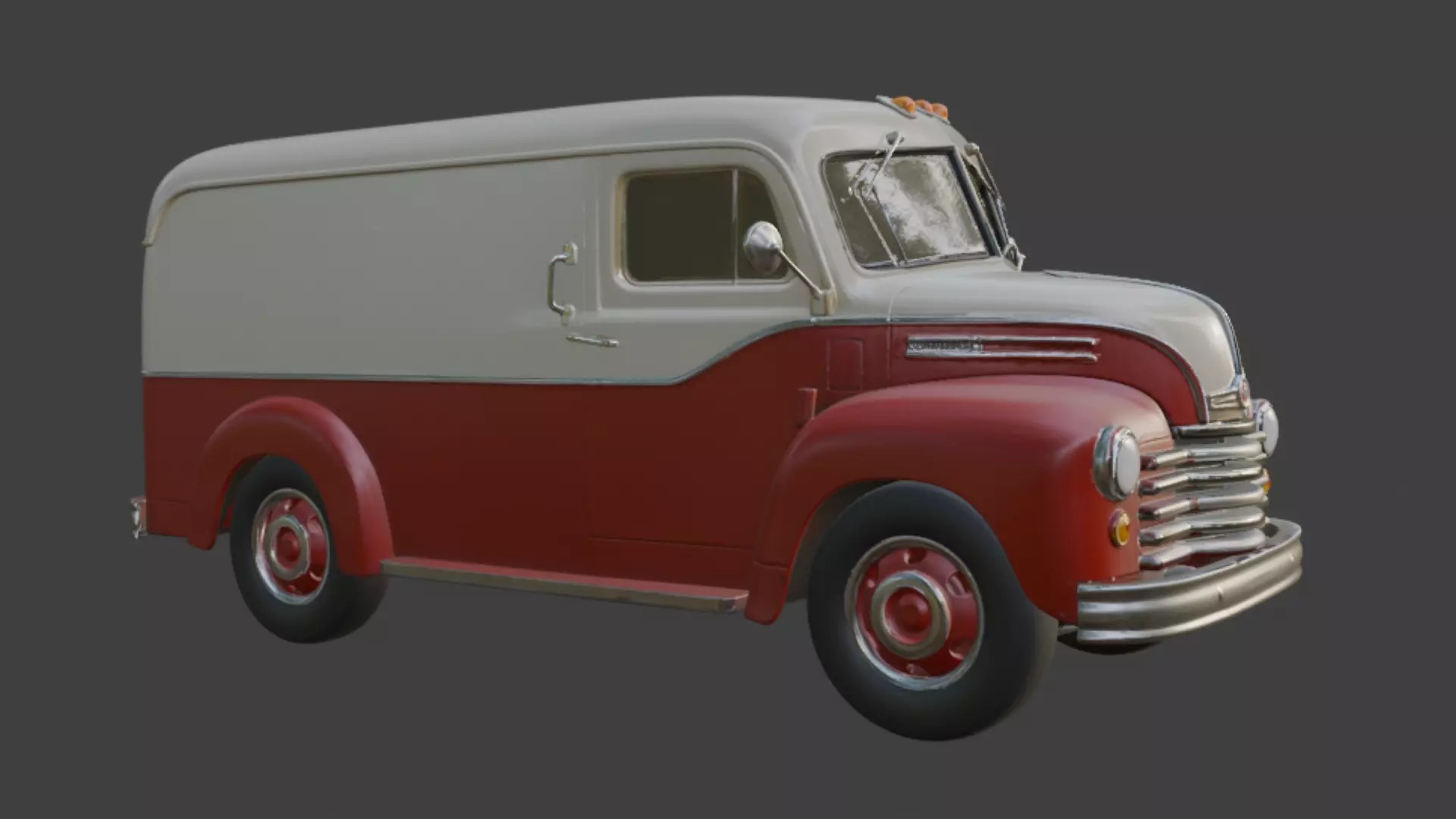 Classic Delivery Van 3D Model 3D model_5