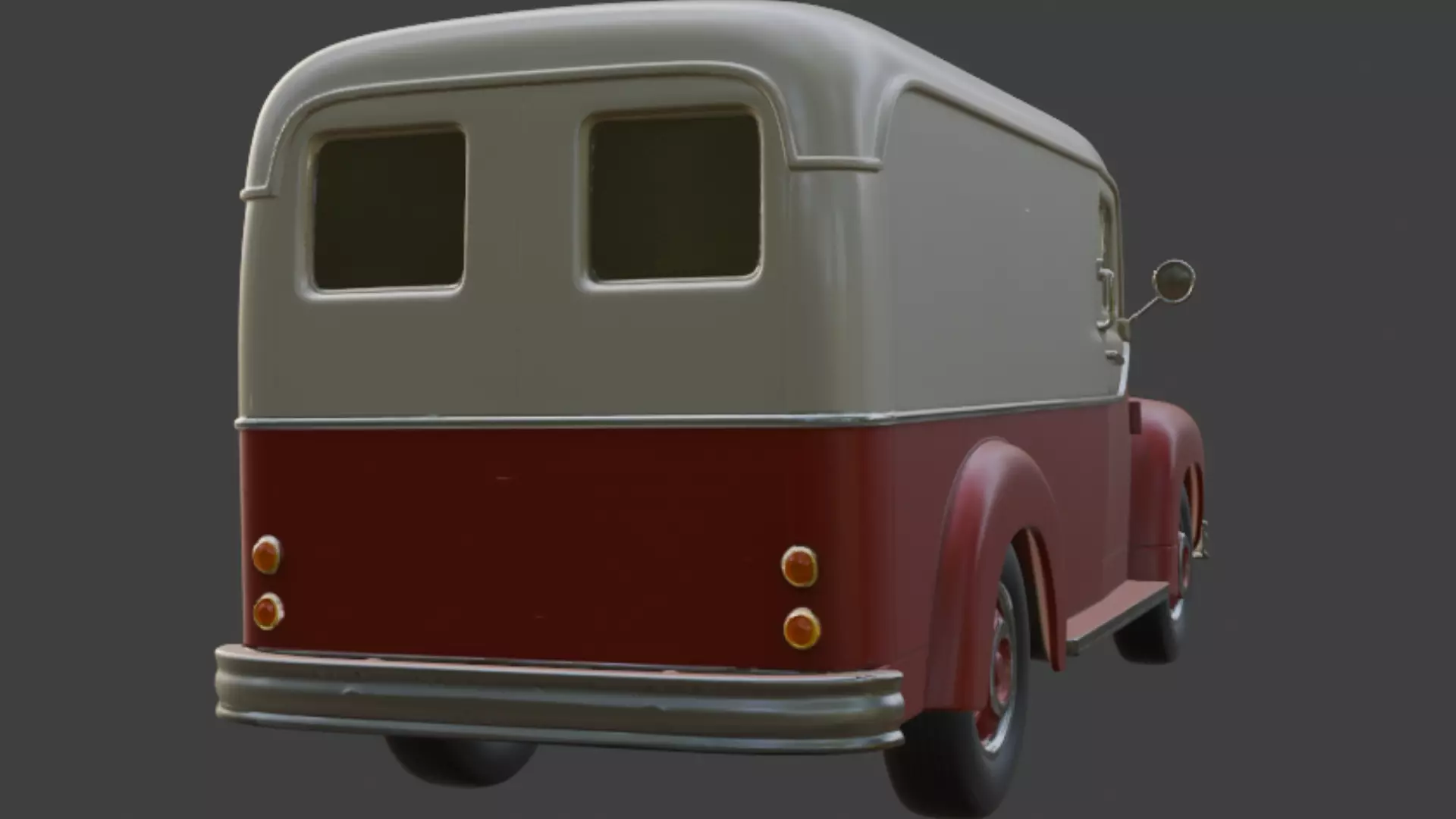 Classic Delivery Van 3D Model 3D model_3