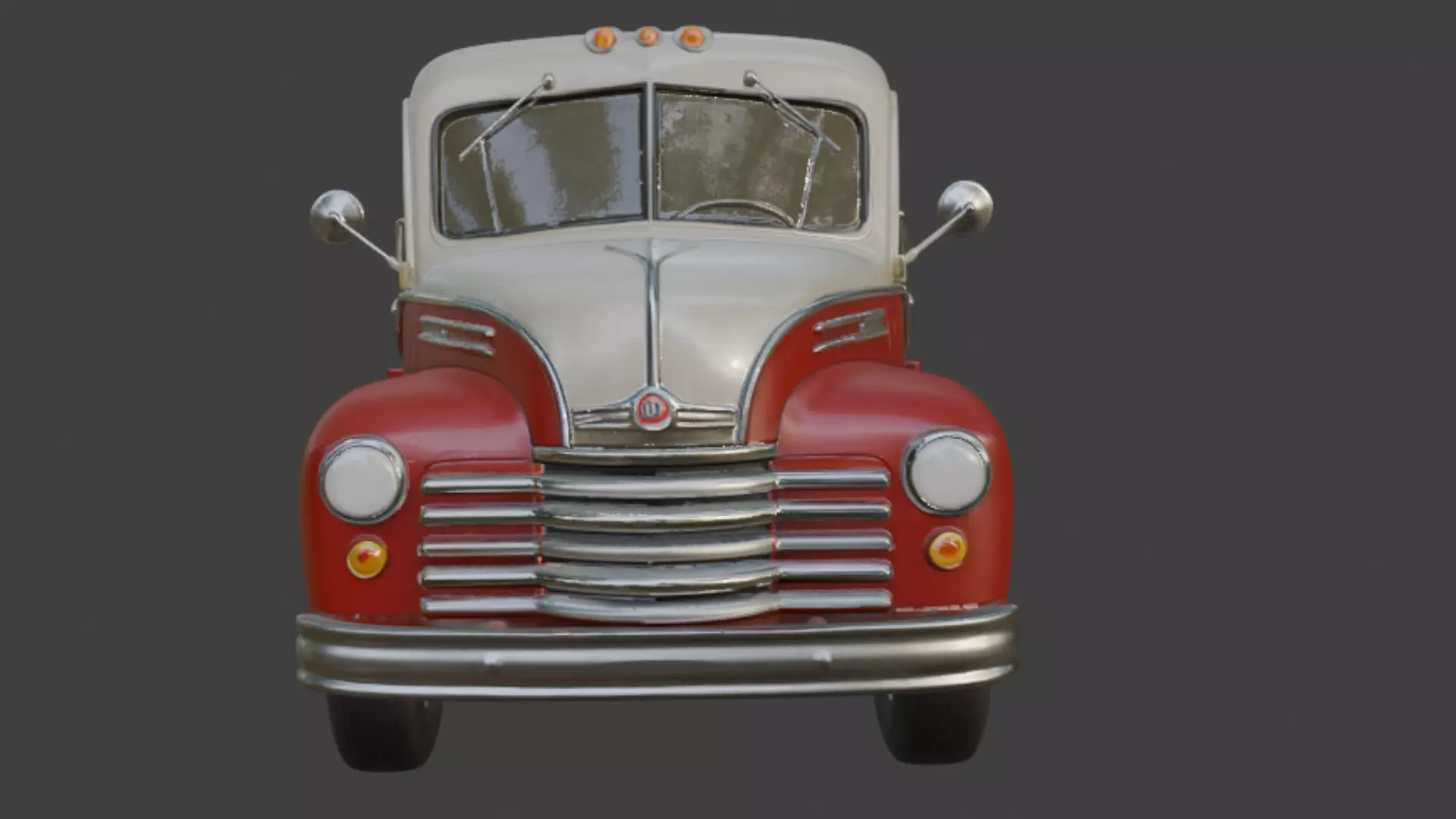 Classic Delivery Van 3D Model 3D model_7