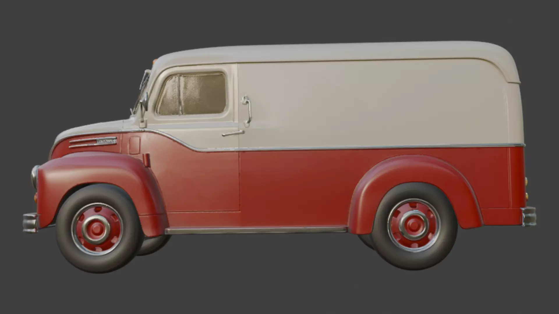 Classic Delivery Van 3D Model 3D model_1