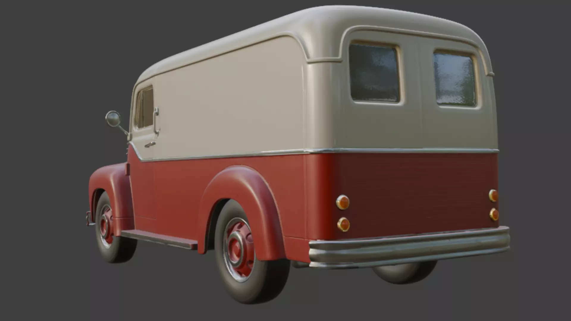 Classic Delivery Van 3D Model 3D model_2