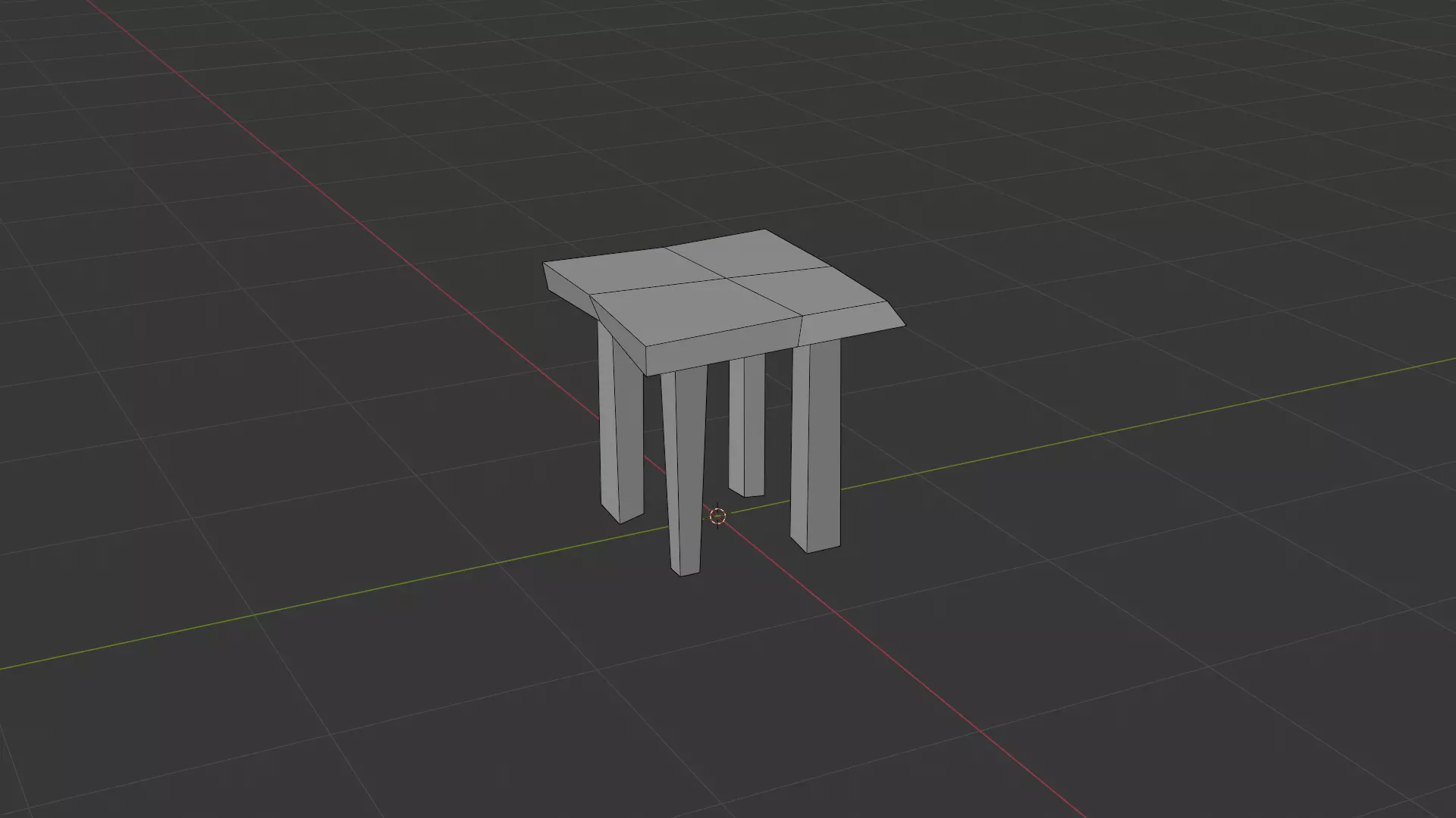 Low-Poly Stool Low-poly 3D model_1