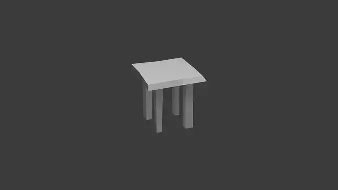 Low-Poly Stool Low-poly 3D model