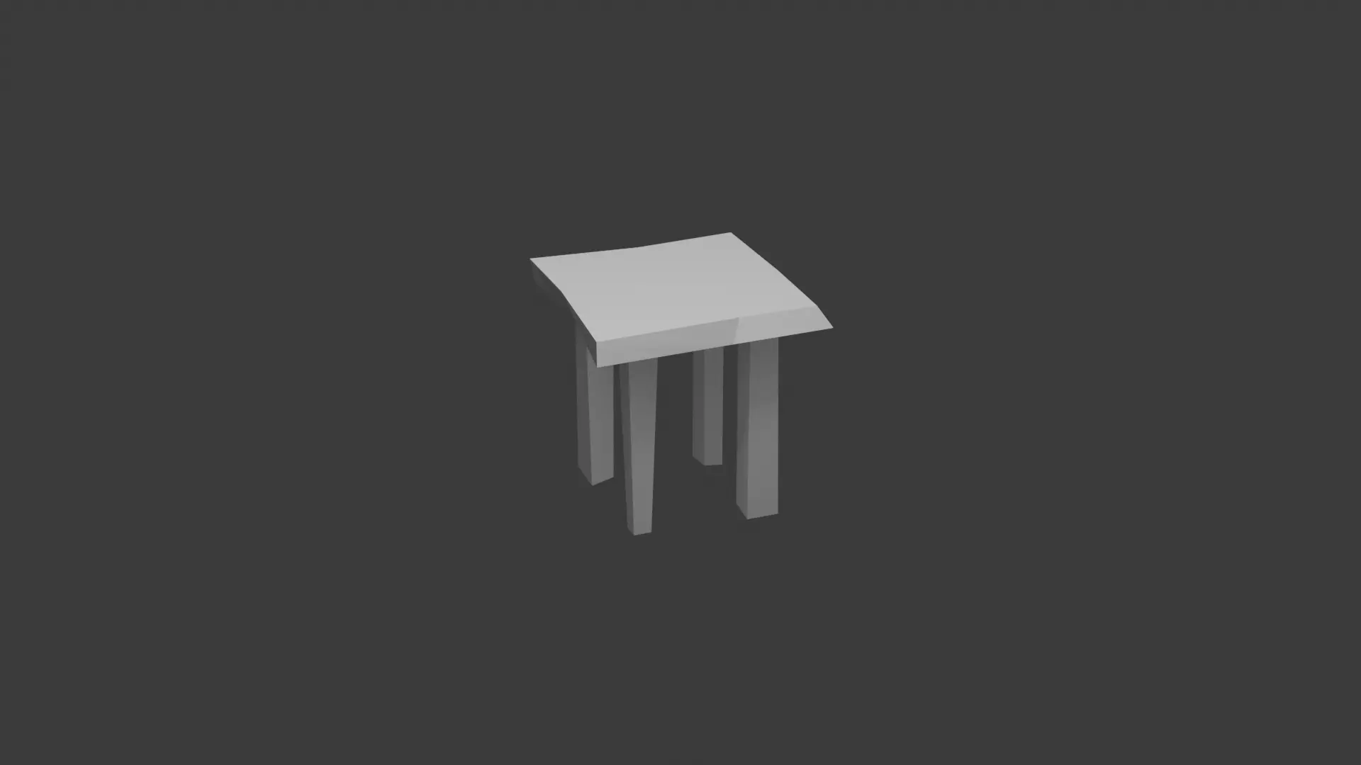 Low-Poly Stool Low-poly 3D model_0