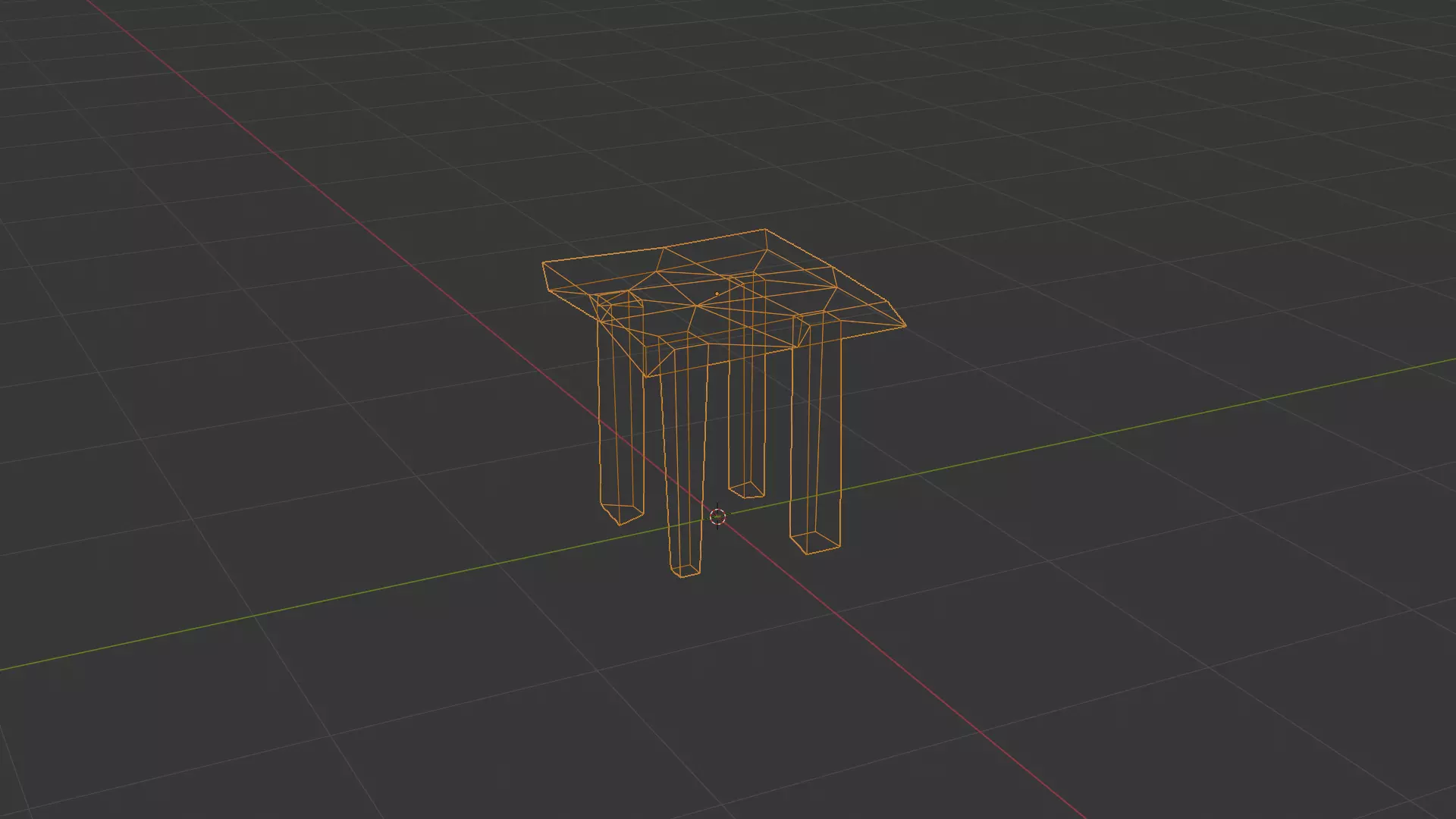 Low-Poly Stool Low-poly 3D model_2
