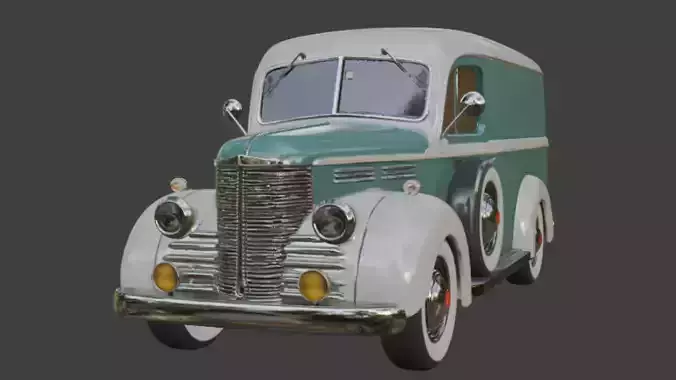 Vintage Delivery Van 3D Model