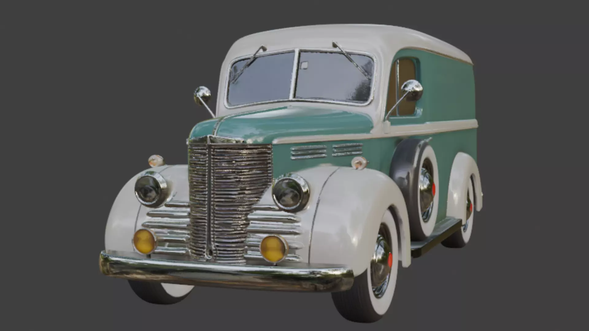 Vintage Delivery Van 3D Model 3D model