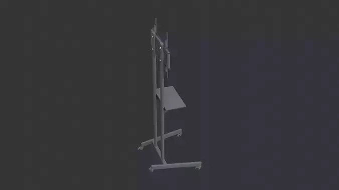 Tall TV Stand with Wall Mount and Shelf