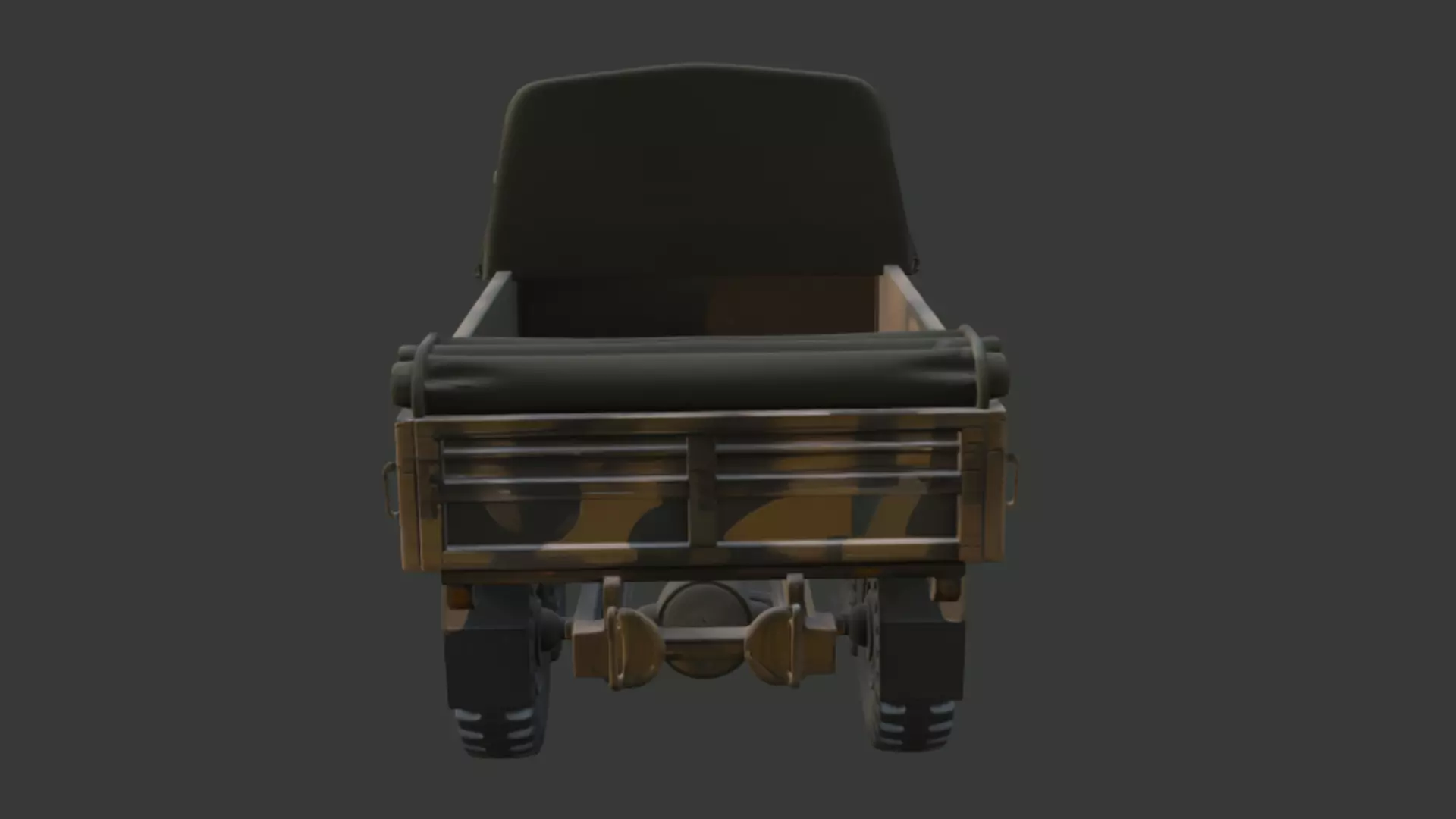 Military Camouflage Cargo Truck 3D Model 3D model_3