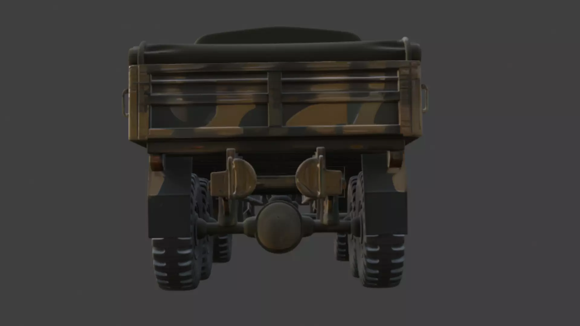 Military Camouflage Cargo Truck 3D Model 3D model_4