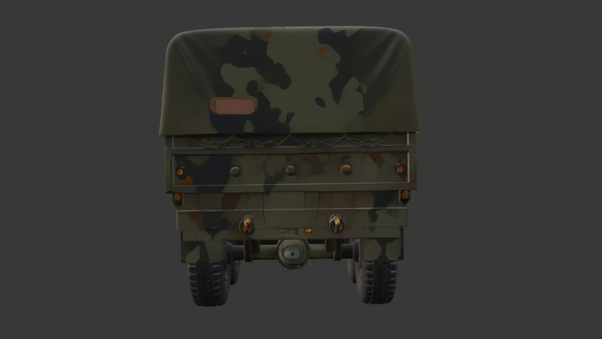 Military Camouflage Cargo Truck 3D Model 3D model_4