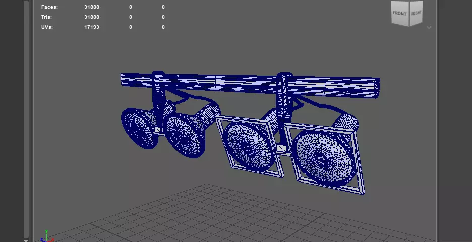 LED Track Lights 3D model_14