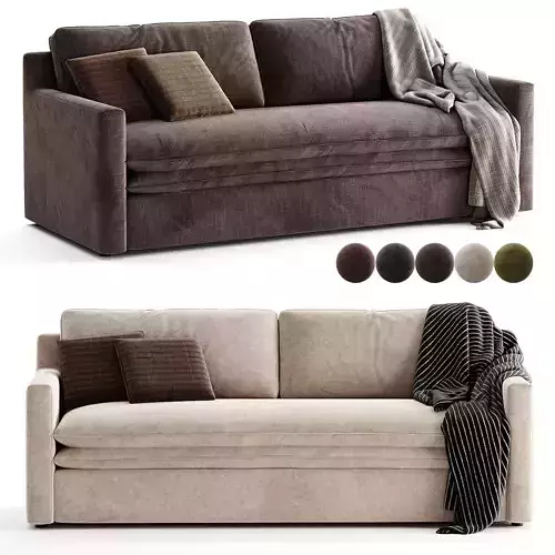 Banks Trundle Sofa 3D model 4