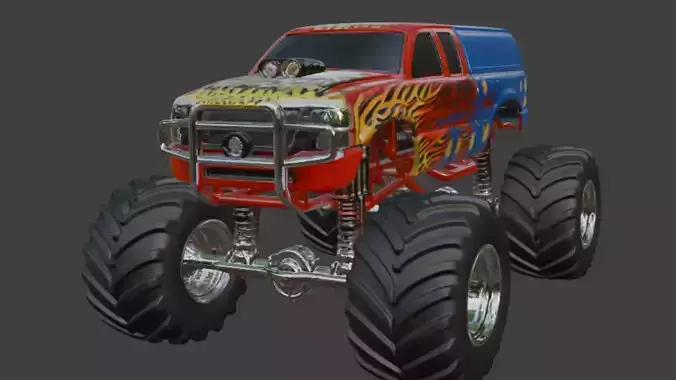 Custom Monster Truck 3D Model 3D model Custom Monster Truck 3D Model 3D model
