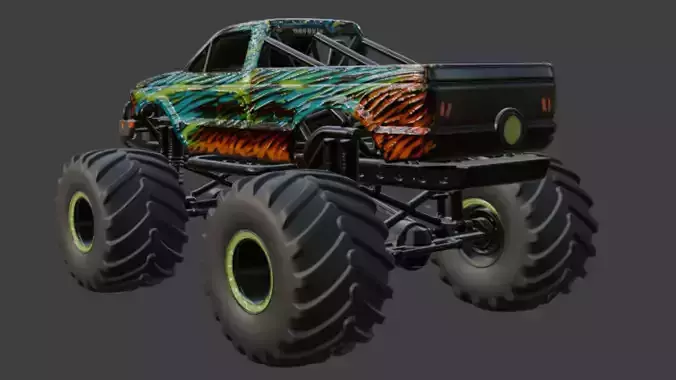 Custom Monster Truck 3D Model 3D model 3